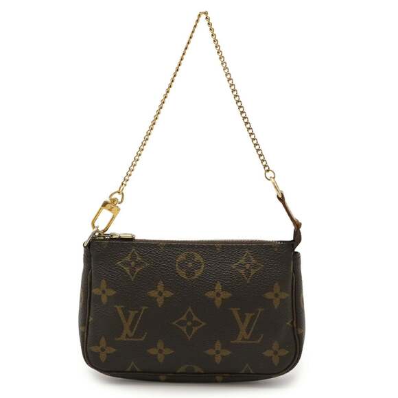 LOUIS VUITTON Brown Monogram Pochette Mini Bag